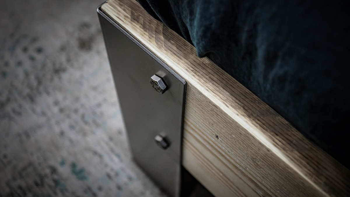 Stoer steigerhouten bed Stoer steigerhouten bed