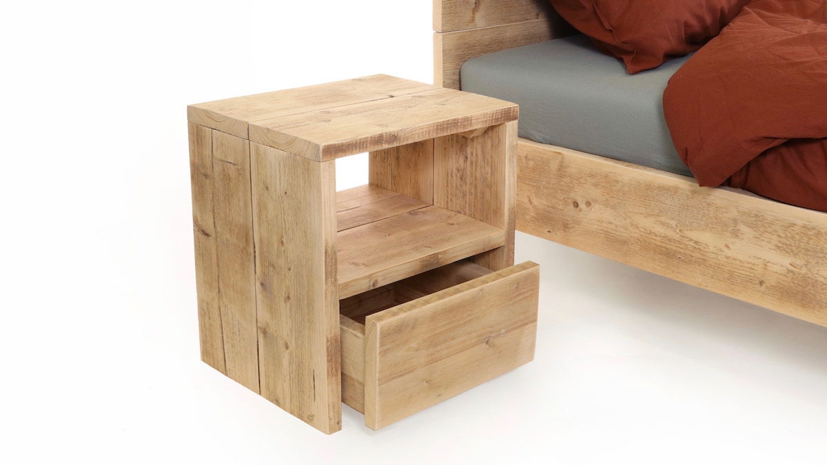 nachtkastje steigerhout met 1 lade nachtkastje steigerhout met 1 lade