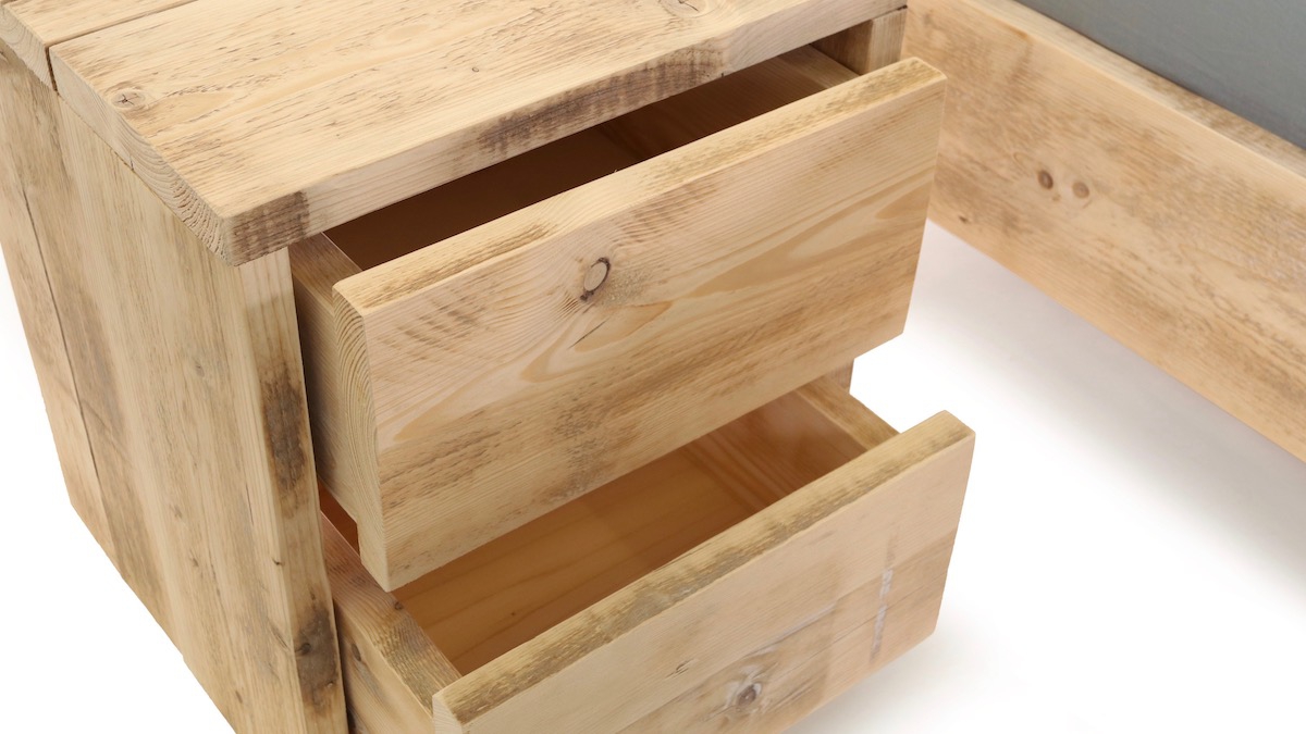 steigerhouten nachtkastje met lades steigerhouten nachtkastje met lades