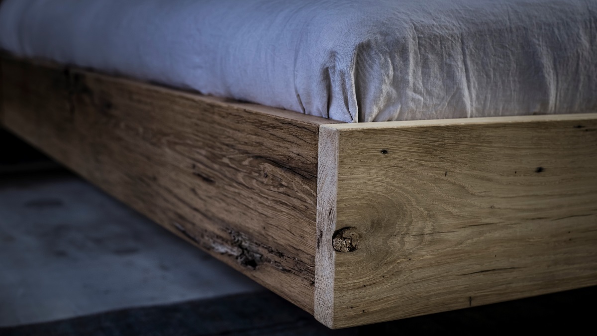 bed oud eiken zwevend barnwood bed oud eiken zwevend barnwood