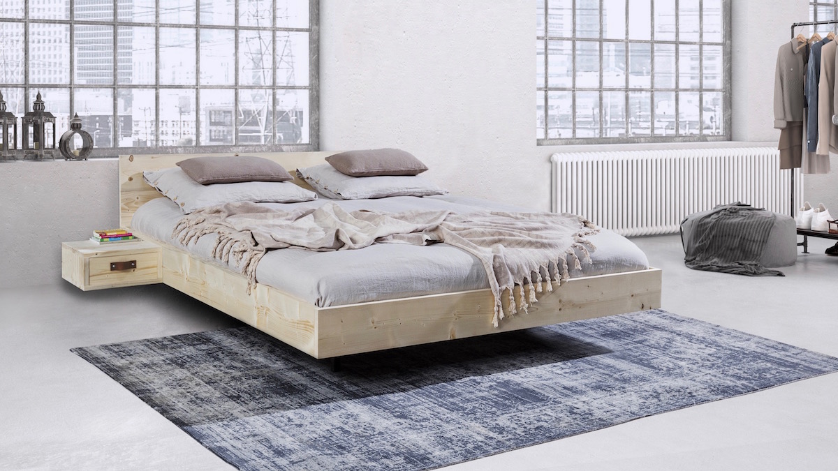 industrial bedroom. 3d rendering