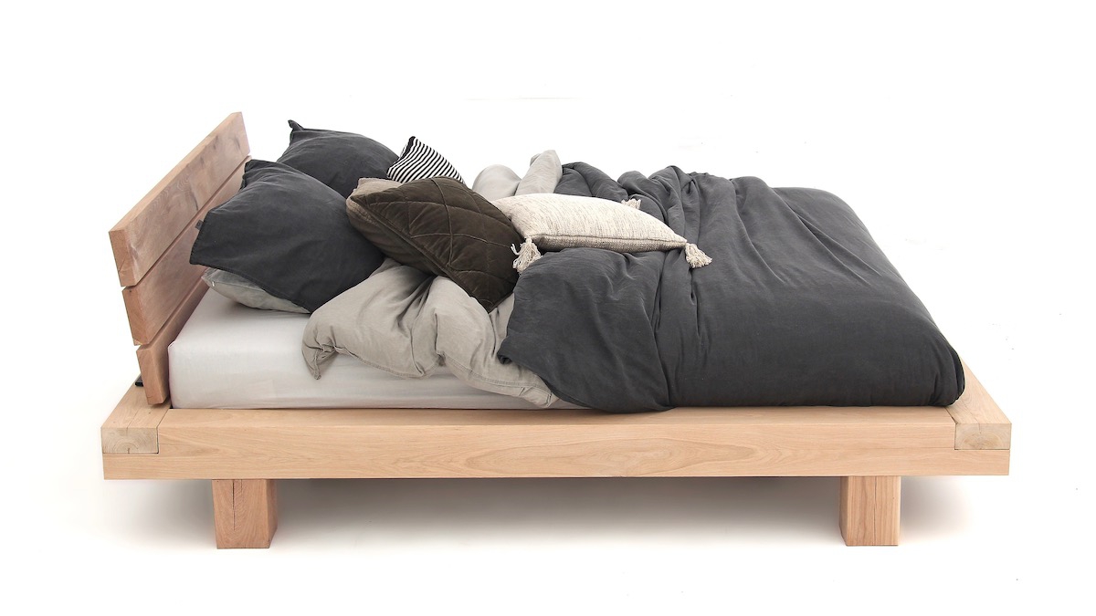 Massief eiken Balkenbed Massief eiken Balkenbed