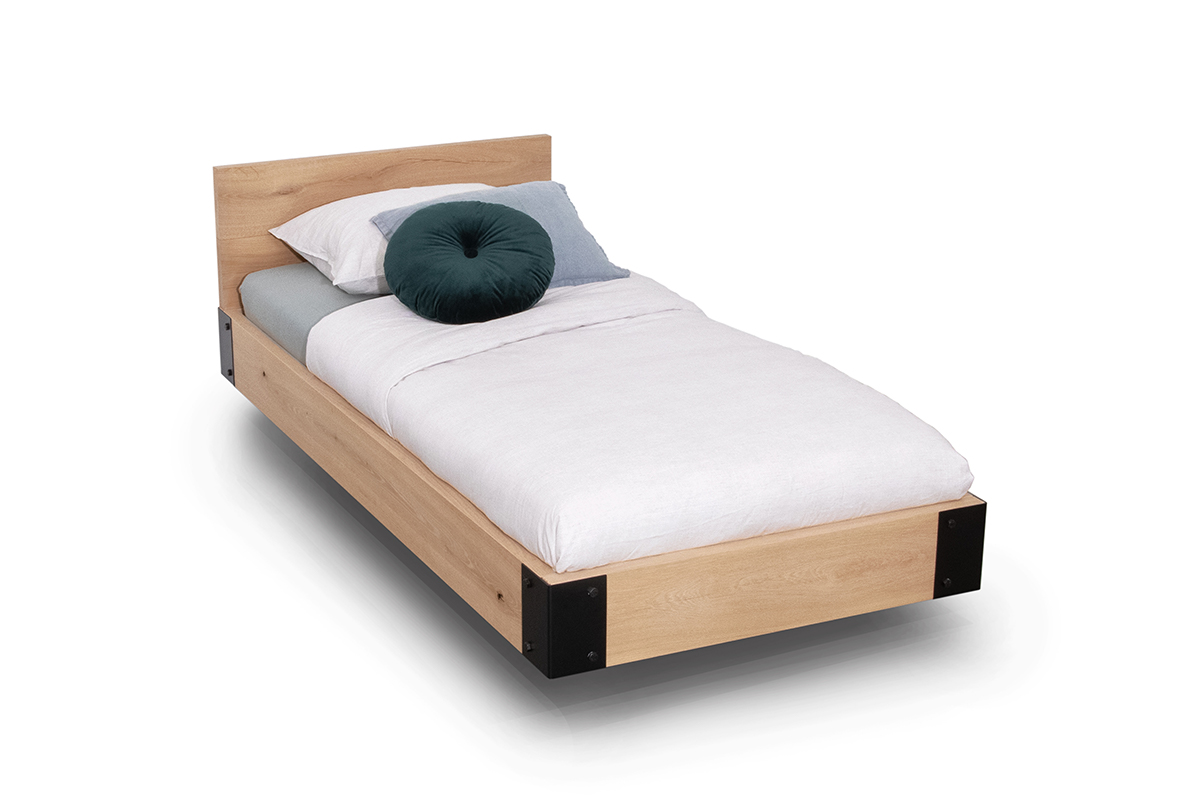 Bed Stealth rustiek eiken 1 persoons