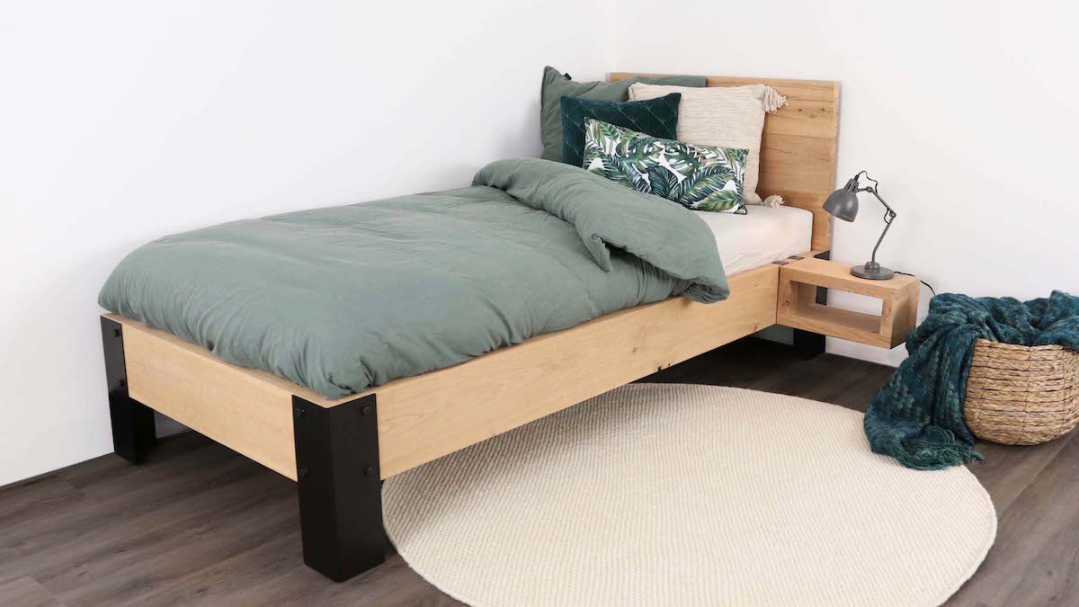 tweepersoonsbed eiken balken rustiek stoer robuust tweepersoonsbed eiken balken rustiek stoer robuust