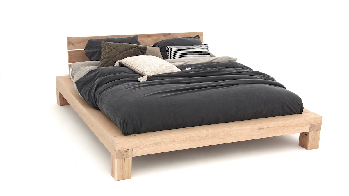 massief eiken bakenbed houten poten massief eiken bakenbed houten poten