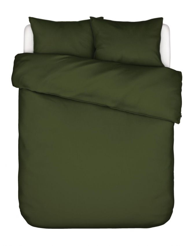 Sfeerfoto van het dekbedovertrek minte duvet cover iceblue Productfoto van het dekbedovertrek minte duvet cover moss