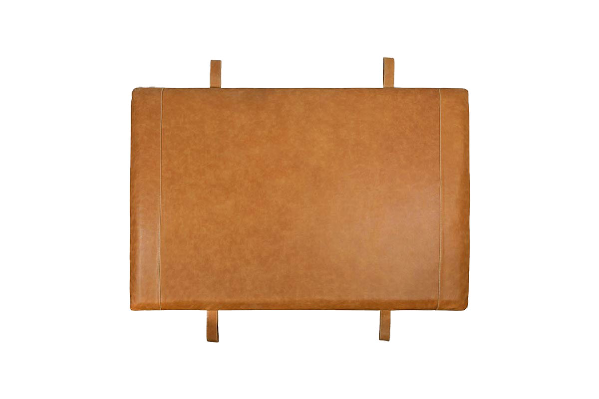 Hoge Leren Hoofdbord Cognac Kjell Hoge Leren Hoofdbord Cognac Kjell