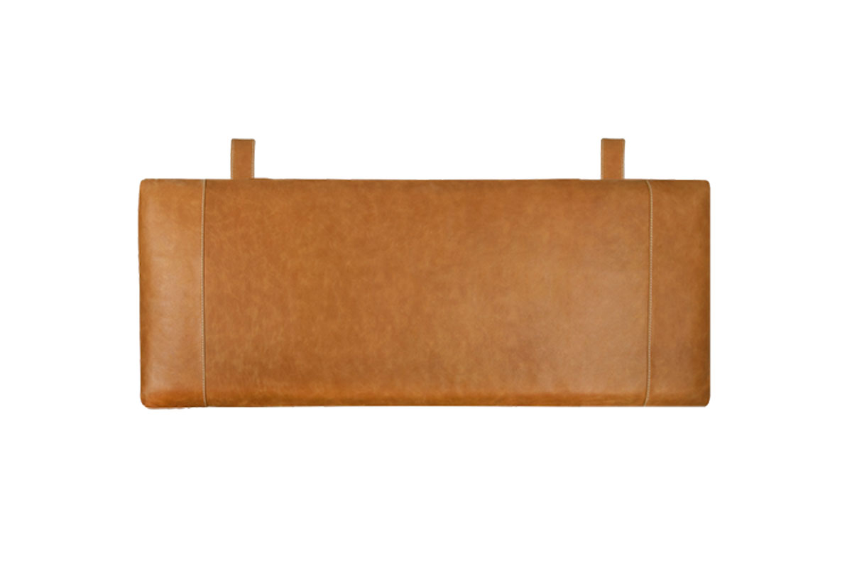 Lage Leren Hoofdbord Cognac FINN Lage Leren Hoofdbord Cognac FINN