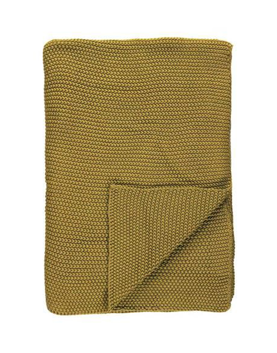 Productafbeelding Marc O'Polo Nordic gebreid kleed in de kleur mosterd Productafbeelding Marc O'Polo Nordic gebreid kleed in de kleur mosterd
