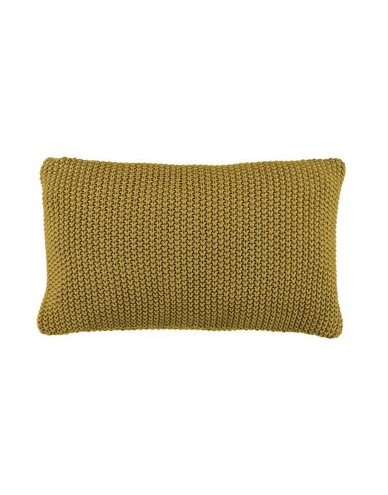 Productafbeelding Marc O'Polo Nordic gebreid sierkussen in de kleur mosterd Productafbeelding Marc O'Polo Nordic gebreid sierkussen in de kleur mosterd