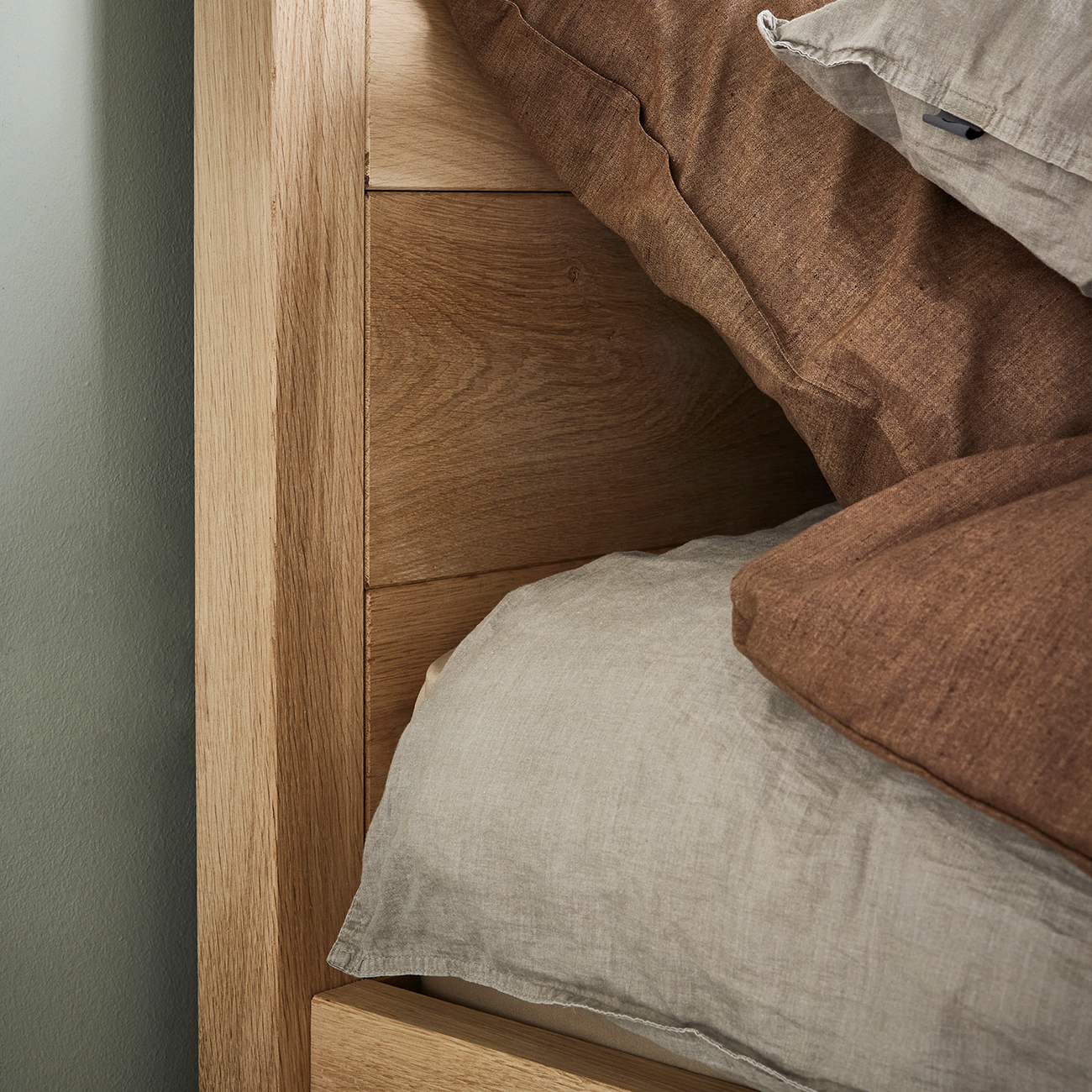 Massief eiken hemelbed hoofdbord
