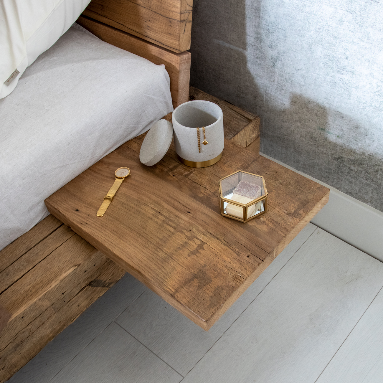 Bedplank oud eiken