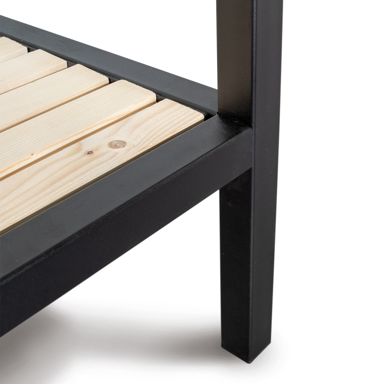Detail staal verbinding hemelbed