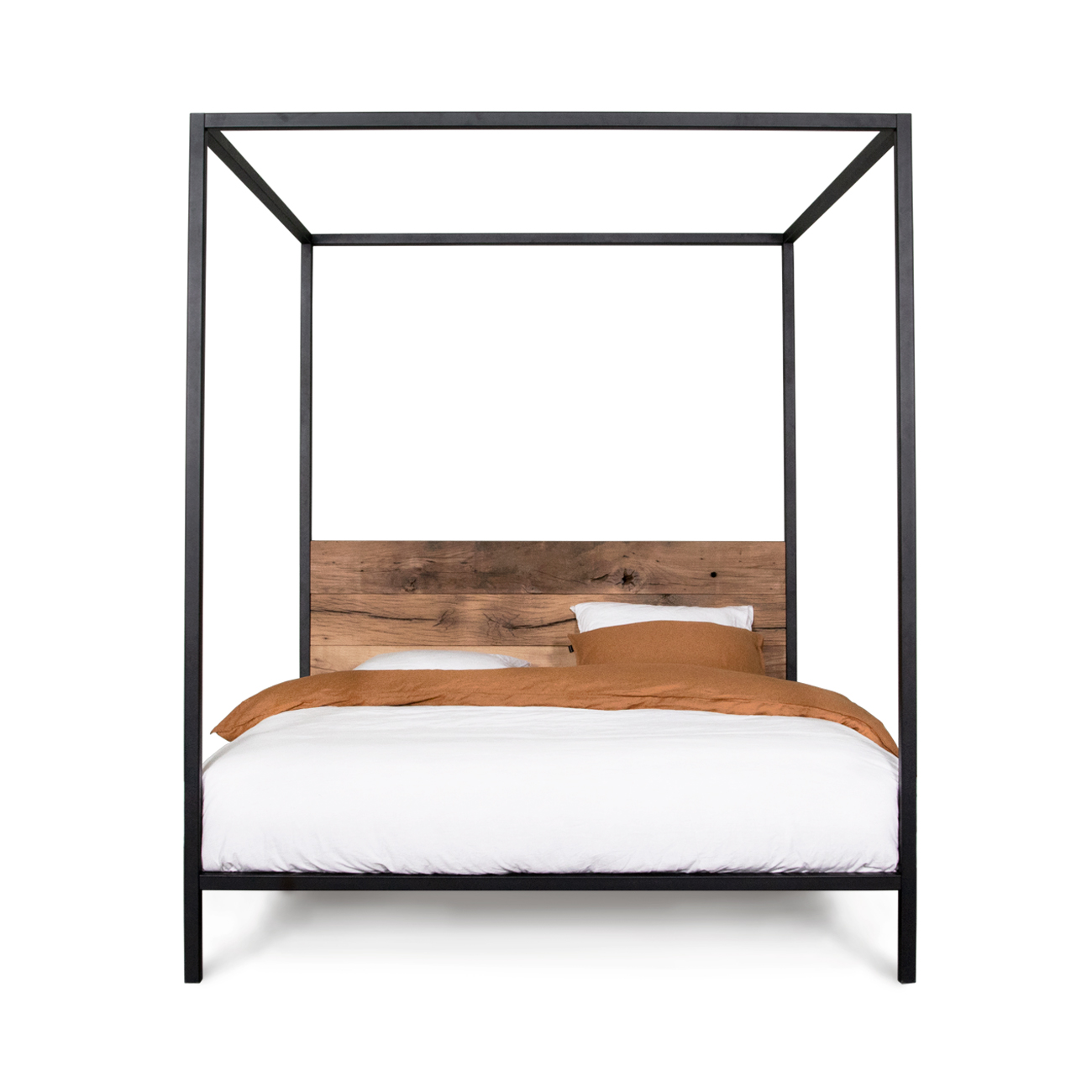 Hemelbed Stälhe hout en staal