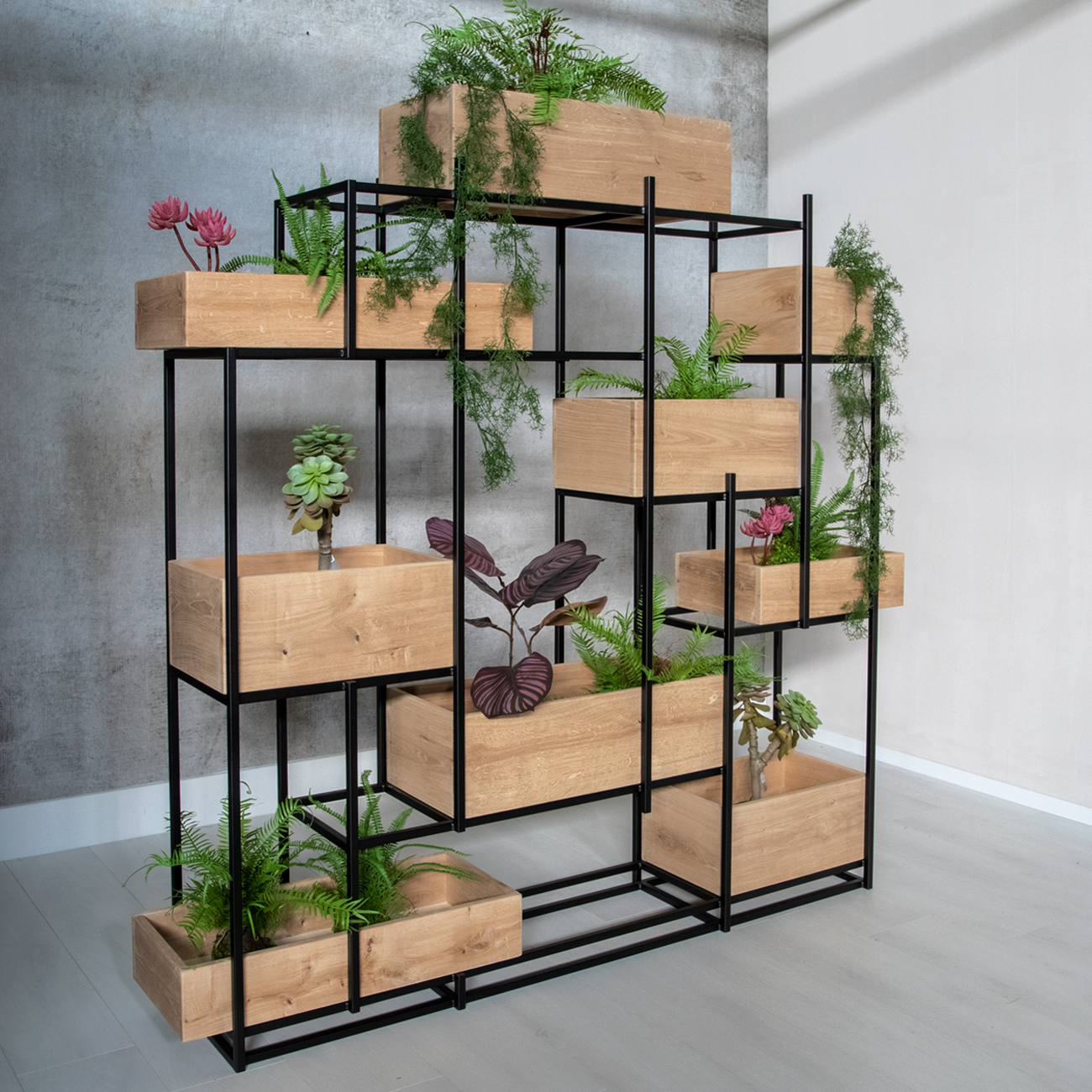 Roomdivider met kunstplanten mix